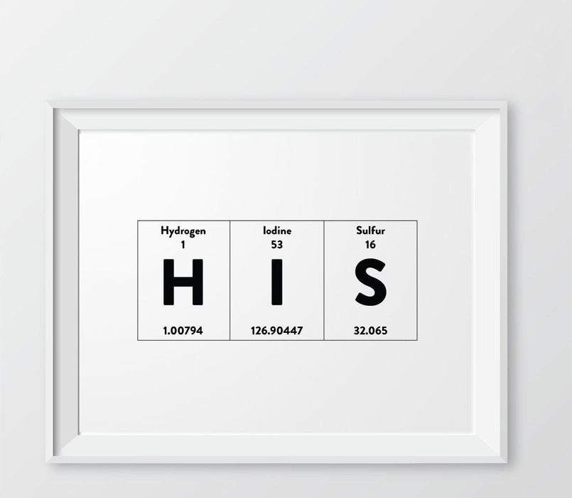 Periodic Table of Elements Wall Art Decor & Gift Prints-Set of 1-Andaz Press-Beer-