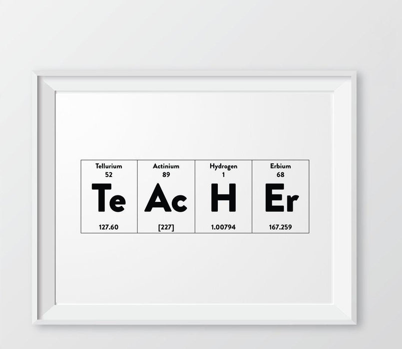 Periodic Table of Elements Wall Art Decor & Gift Prints-Set of 1-Andaz Press-Beer-