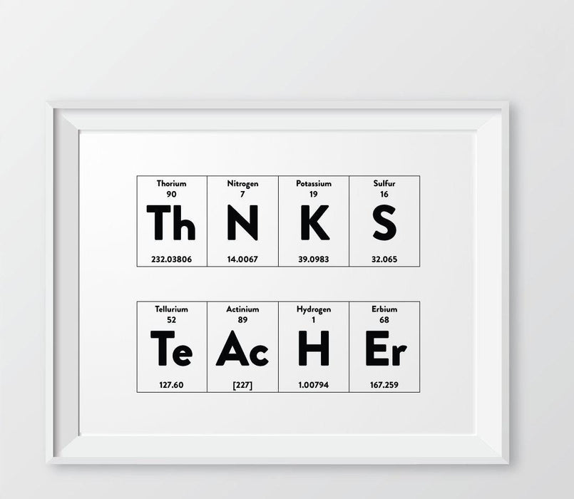 Periodic Table of Elements Wall Art Decor & Gift Prints-Set of 1-Andaz Press-Beer-