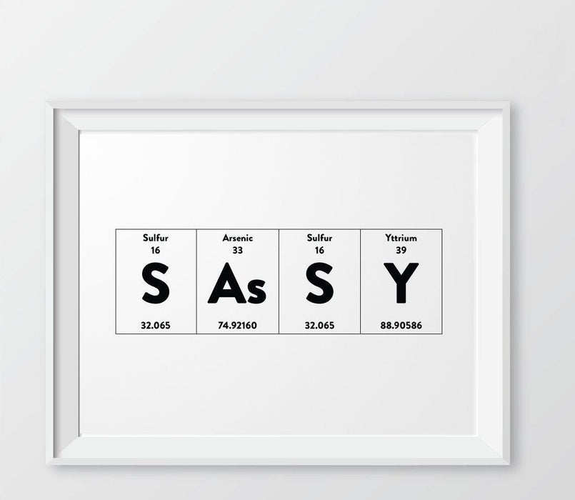 Periodic Table of Elements Wall Art Decor & Gift Prints-Set of 1-Andaz Press-Beer-