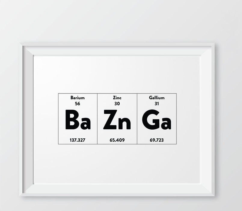 Periodic Table of Elements Wall Art Decor & Gift Prints-Set of 1-Andaz Press-Bazinga-