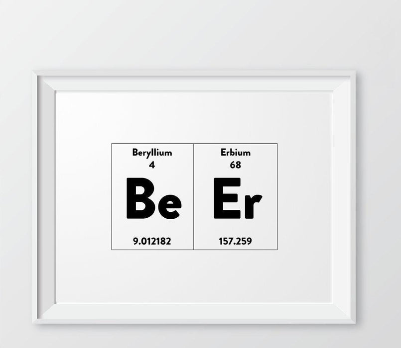 Periodic Table of Elements Wall Art Decor & Gift Prints-Set of 1-Andaz Press-Beer-