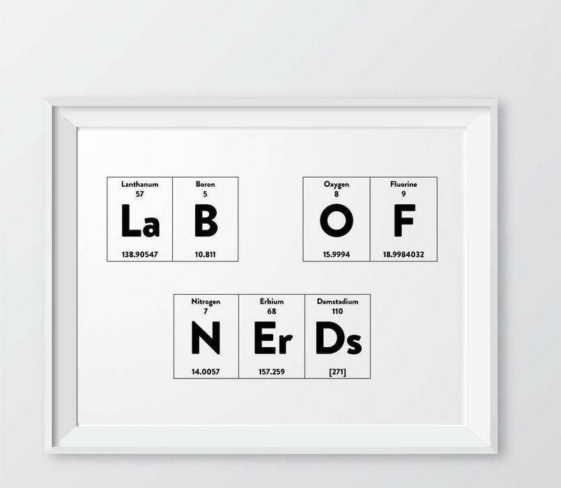 Periodic Table of Elements Wall Art Decor & Gift Prints-Set of 1-Andaz Press-House of Nerds-