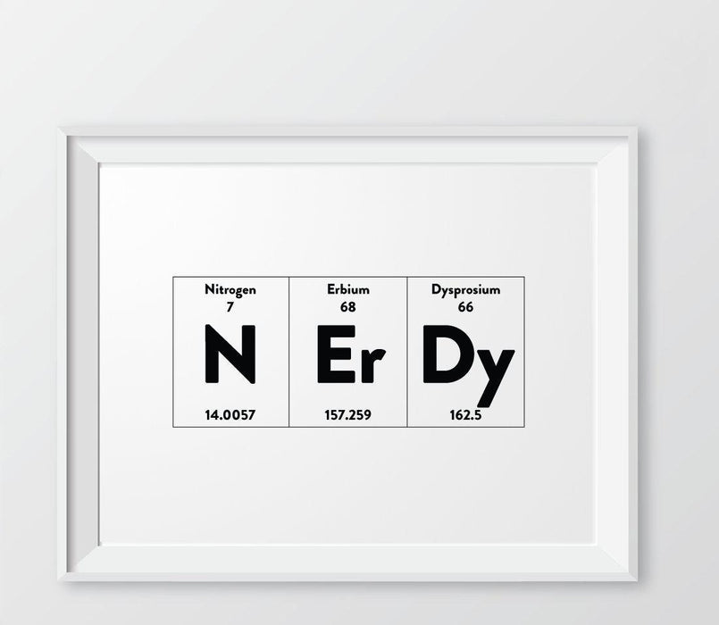 Periodic Table of Elements Wall Art Decor & Gift Prints-Set of 1-Andaz Press-Nerdy-
