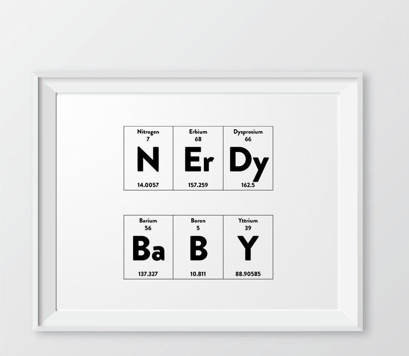 Periodic Table of Elements Wall Art Decor & Gift Prints-Set of 1-Andaz Press-Nerdy Baby-