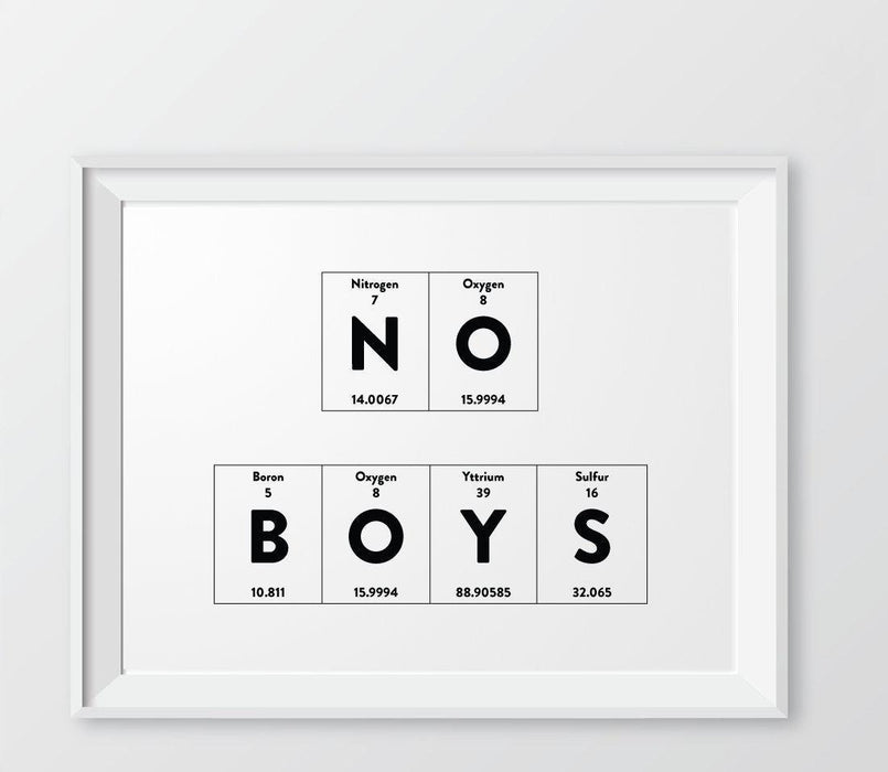 Periodic Table of Elements Wall Art Decor & Gift Prints-Set of 1-Andaz Press-No Boys-