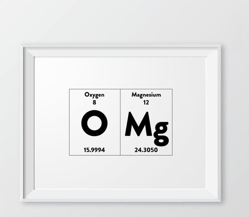 Periodic Table of Elements Wall Art Decor & Gift Prints-Set of 1-Andaz Press-OMG-