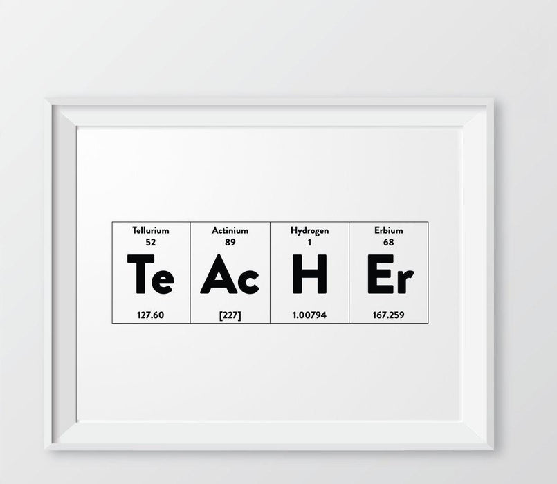 Periodic Table of Elements Wall Art Decor & Gift Prints-Set of 1-Andaz Press-Teacher-