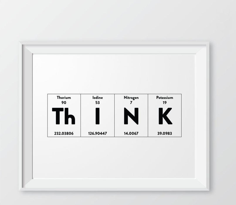 Periodic Table of Elements Wall Art Decor & Gift Prints-Set of 1-Andaz Press-Think-