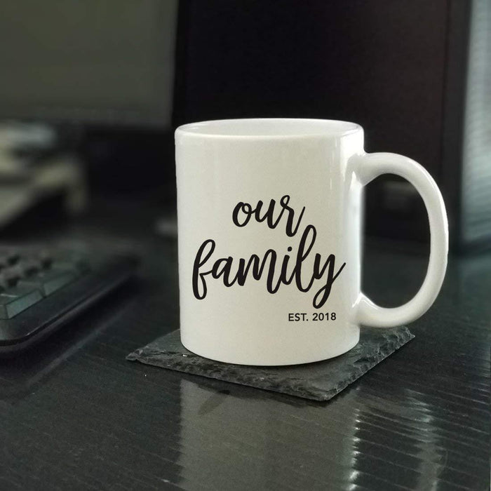 Personalized Adoption Baby Pregnancy Announcement Coffee Mug Gift Our Family Est.-Set of 1-Andaz Press-