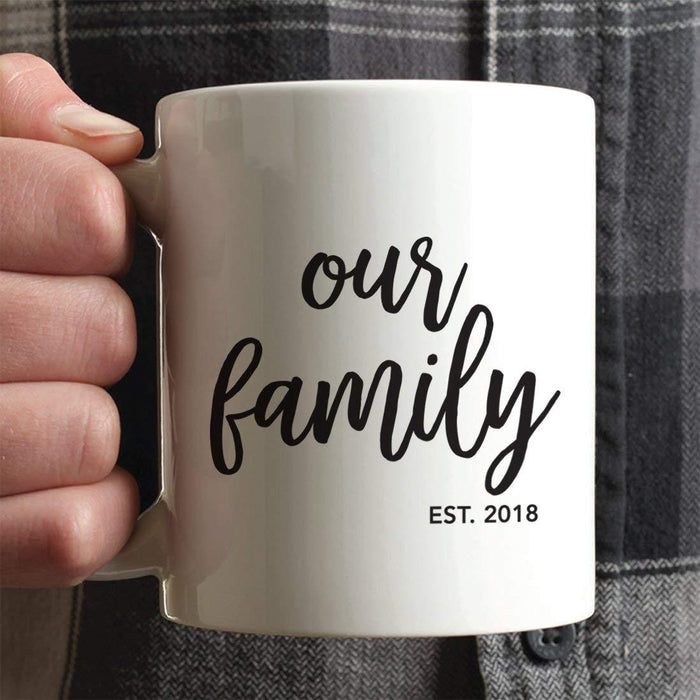 Personalized Adoption Baby Pregnancy Announcement Coffee Mug Gift Our Family Est.-Set of 1-Andaz Press-