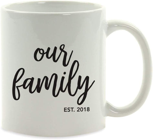 Personalized Adoption Baby Pregnancy Announcement Coffee Mug Gift Our Family Est.-Set of 1-Andaz Press-
