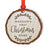 Personalized Adoption Christmas Ornament, Engraved Wood Slab, Madison's First Christmas Home-Set of 1-Andaz Press-