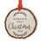 Personalized Baby 1st Christmas Real Wood Keepsake Christmas Ornament-Set of 1-Andaz Press-Sarah's First Christmas-