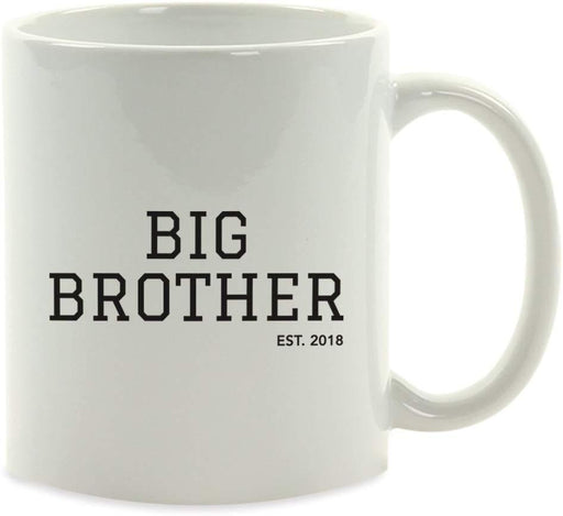 Personalized Baby Pregnancy Announcement Coffee Mug Gift Big Brother Est.-Set of 1-Andaz Press-