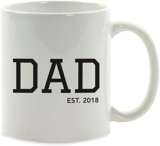 Personalized Baby Pregnancy Announcement Coffee Mug Gift Dad Est.-Set of 1-Andaz Press-