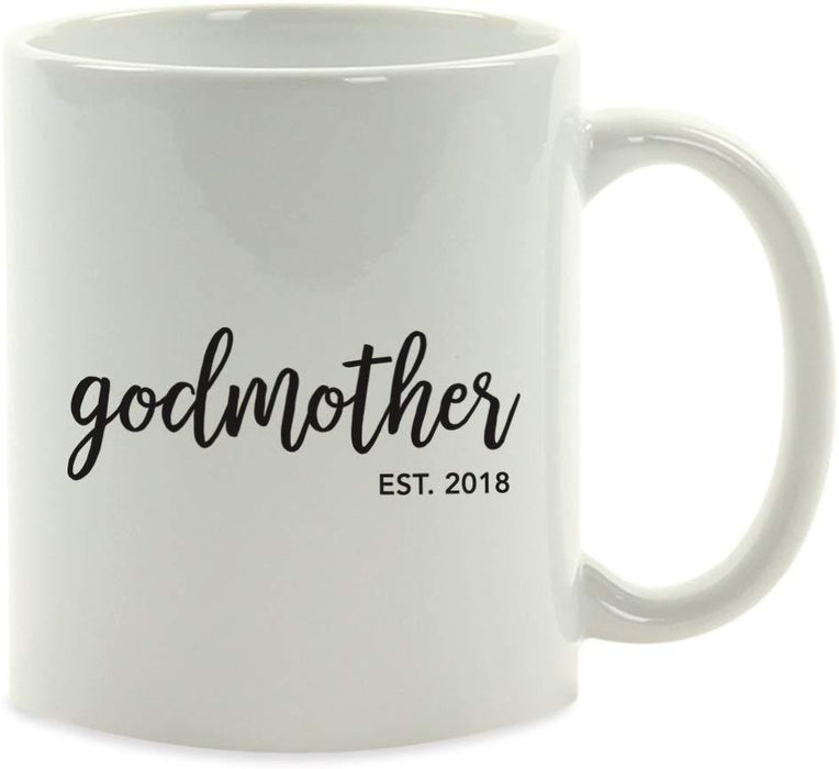 Personalized Baby Pregnancy Announcement Coffee Mug Gift Godmother Est.-Set of 1-Andaz Press-