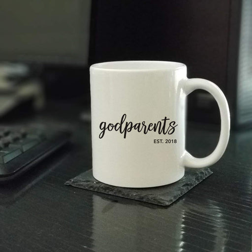 Personalized Baby Pregnancy Announcement Coffee Mug Gift Godparents Est.-Set of 1-Andaz Press-