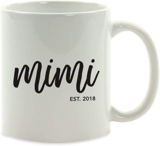 Personalized Baby Pregnancy Announcement Coffee Mug Gift Mimi Est.-Set of 1-Andaz Press-