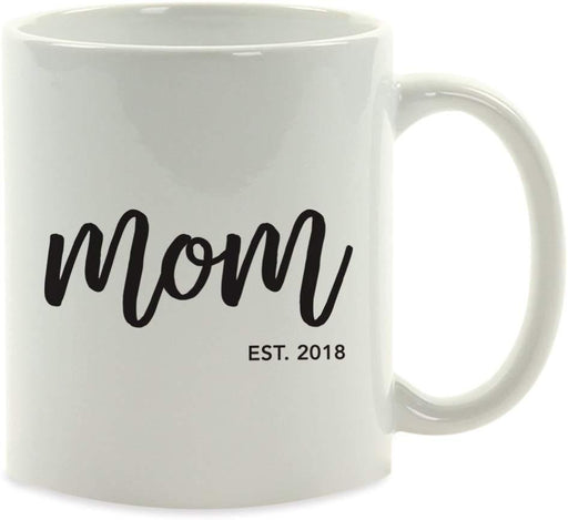 Personalized Baby Pregnancy Announcement Coffee Mug Gift Mom Est.-Set of 1-Andaz Press-