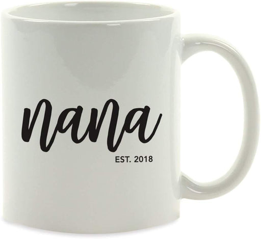 Personalized Baby Pregnancy Announcement Coffee Mug Gift Nana Est.-Set of 1-Andaz Press-