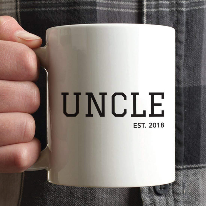 Personalized Baby Pregnancy Announcement Coffee Mug Gift Uncle Est.-Set of 1-Andaz Press-