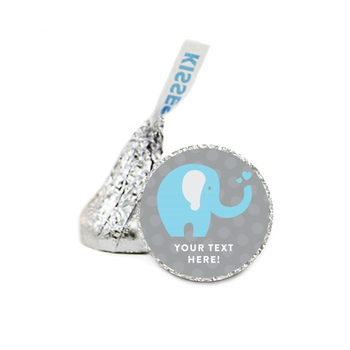Personalized Baby Shower Chocolate Drop Labels, Fits Hershey's Kisses Party Favors-Set of 216-Andaz Press-Aqua-