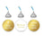 Personalized Baptism Chocolate Drop Labels Stickers, Fits Hershey's Kisses Party Favors-Set of 216-Andaz Press-Gold-