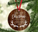 Personalized Blended Family Metal Christmas Ornament, Our First Christmas as a Family, Rustic Wood Name-Set of 1-Andaz Press-