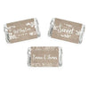 Personalized Burlap Lace Wedding Chocolate Hershey's Miniatures Party Favors-Set of 36-Andaz Press-