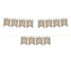 Personalized Burlap Lace Wedding Hanging Pennant Party Banner with String-Set of 1-Andaz Press-
