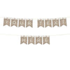 Personalized Burlap Lace Wedding Hanging Pennant Party Banner with String-Set of 1-Andaz Press-
