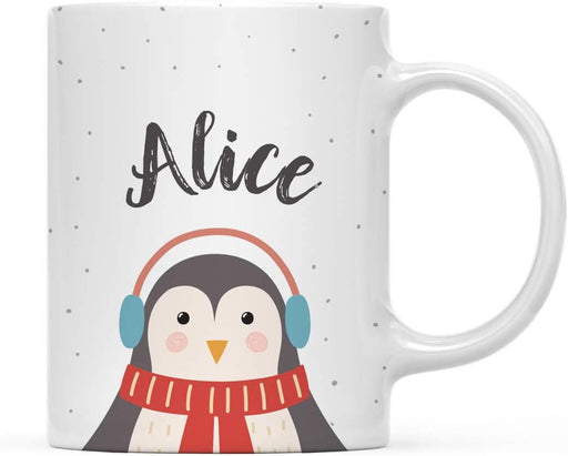 Personalized Christmas Hot Chocolate Coffee Mug Gift Penguin-Set of 1-Andaz Press-