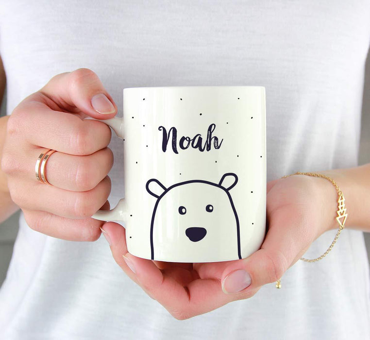 Personalized Christmas Hot Chocolate Coffee Mug Gift Polar Bear-Set of 1-Andaz Press-