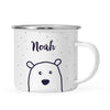Personalized Christmas Hot Chocolate Stainless Steel Campfire Coffee Mug Gift Polar Bear-Set of 1-Andaz Press-