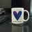 Personalized Coffee Mug Gift Blue Purple Watercolor Heart Olivia & Mason-Set of 1-Andaz Press-