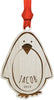 Personalized Engraved Real Wood Christmas Ornament, Penguin-Set of 1-Andaz Press-
