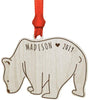 Personalized Engraved Real Wood Christmas Ornament, Polar Bear-Set of 1-Andaz Press-