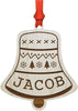 Personalized Engraved Real Wood Christmas Ornament, Winter Bell-Set of 1-Andaz Press-