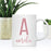 Personalized Faux Pink Glitter Coffee Mug Gift Monogram Initial Letter with Name-Set of 1-Andaz Press-