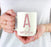 Personalized Faux Pink Glitter Coffee Mug Gift Monogram Initial Letter with Name-Set of 1-Andaz Press-
