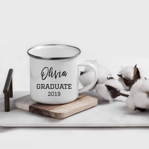 Personalized Graduation Stainless Steel Campfire Coffee Mug Gift 2019 Graduate 2 Sided Mug-Set of 1-Andaz Press-