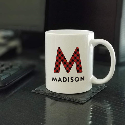 Personalized Hot Chocolate Coffee Mug Gift Monogram Letter and Name M Madison-Set of 1-Andaz Press-