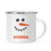 Personalized Kids Christmas Hot Chocolate Stainless Steel Campfire Coffee Mug Gift Snowman with Carrot Nose-Set of 1-Andaz Press-