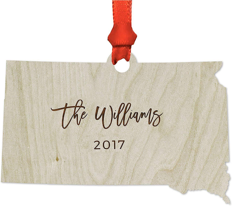 Personalized Laser Engraved Wood Christmas Ornament, Cat Shape, Custom Name-Set of 1-Andaz Press-