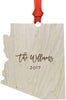 Personalized Laser Engraved Wood Christmas Ornament, Custom Names, Minnesota-Set of 1-Andaz Press-