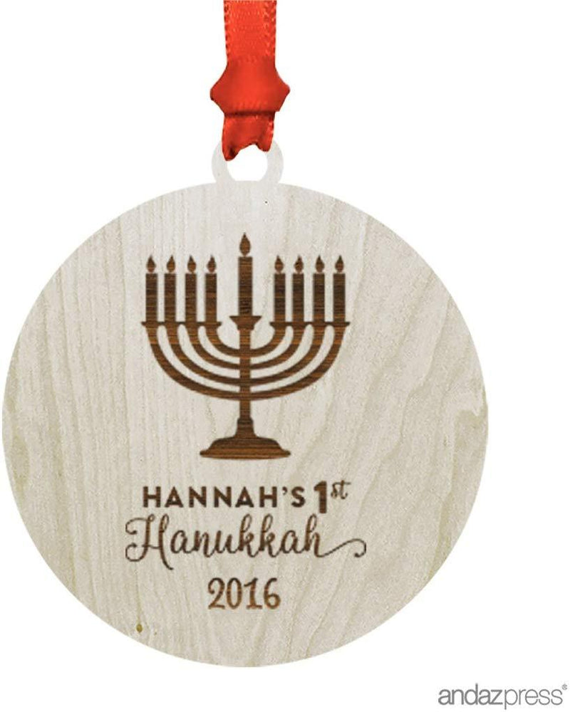 Personalized Laser Engraved Wood Christmas Ornament, Custom Names, Oregon-Set of 1-Andaz Press-