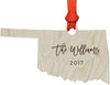 Personalized Laser Engraved Wood Christmas Ornament, Custom Names, South Carolina-Set of 1-Andaz Press-