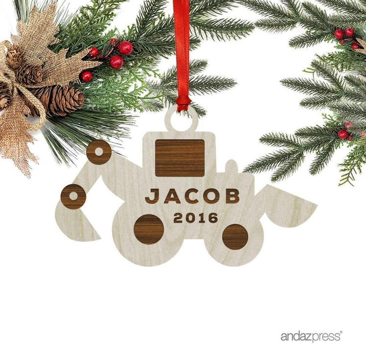 Personalized Laser Engraved Wood Christmas Ornament, Deer Antlers Shape, Custom Name-Set of 1-Andaz Press-