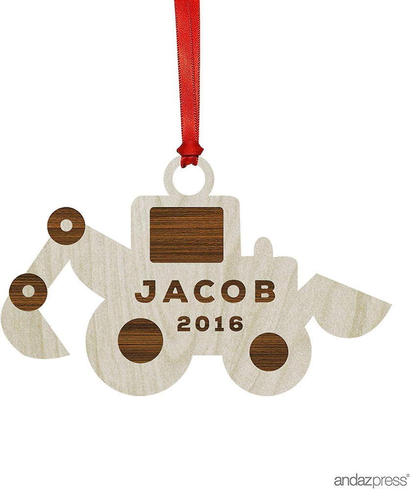 Personalized Laser Engraved Wood Christmas Ornament, Deer Antlers Shape, Custom Name-Set of 1-Andaz Press-